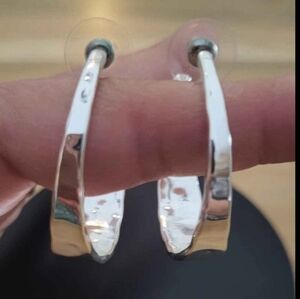 Elegant Silver Hoop Earrings